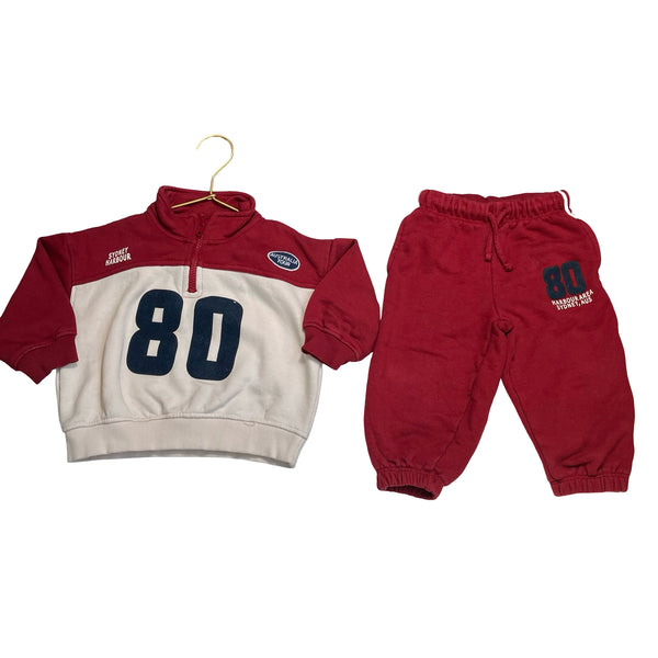 Zara Burgundy & Ivory 'Sydney Harbour' Joggers  (2) and Quarter-Zip (1.5Y)