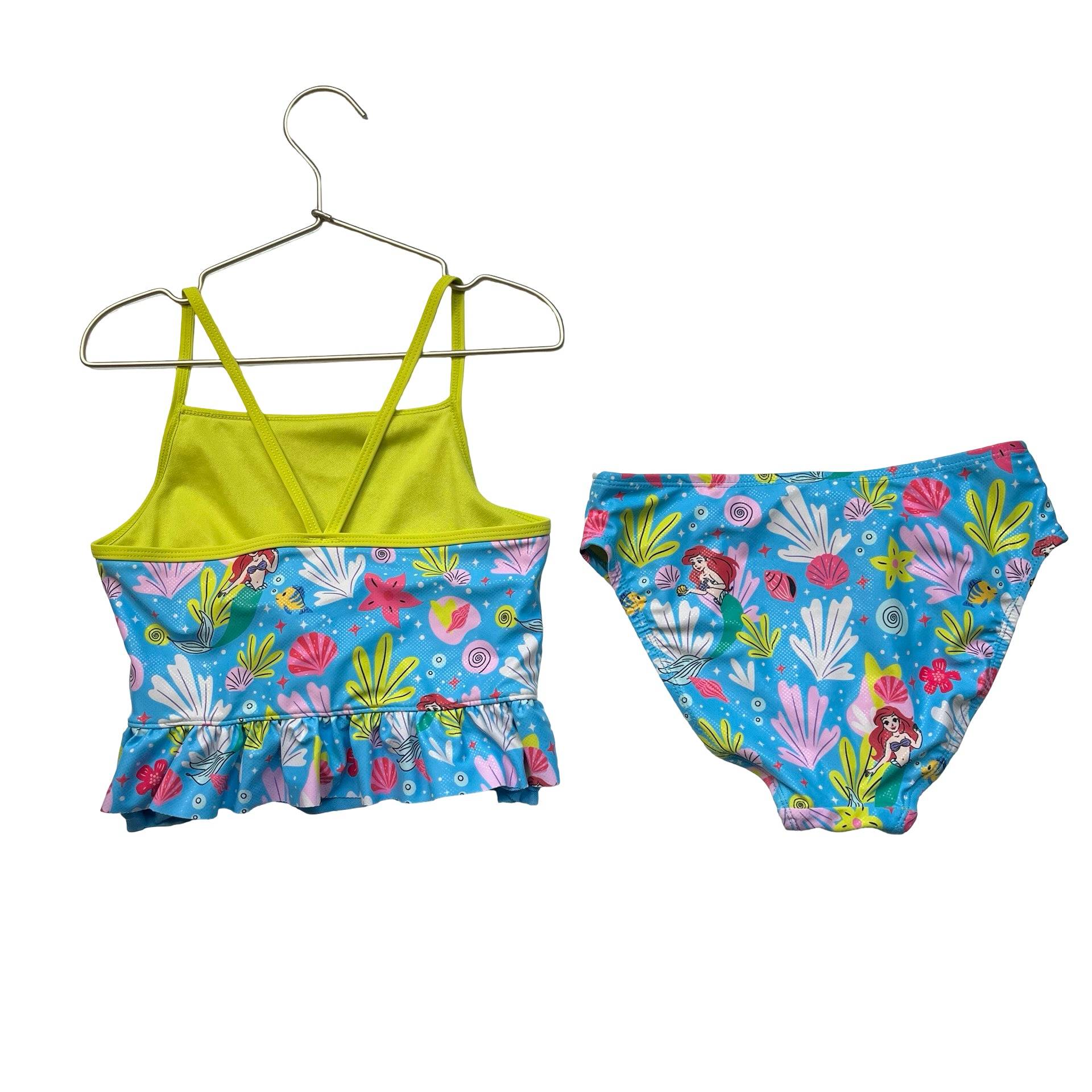Disney Little Mermaid Print 2 Piece Swim Suit - Size 9-10
