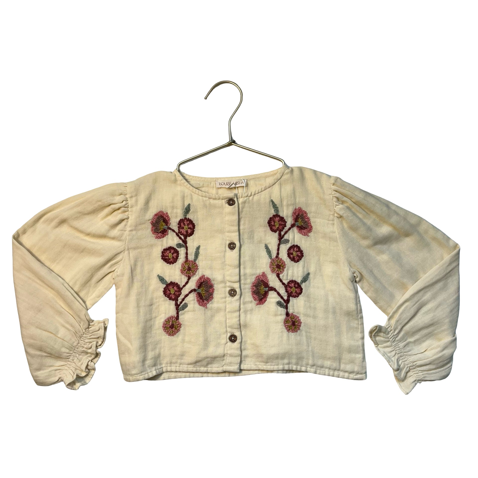 Louise Misha Ivory Embroidered Blouse - Size 5Y