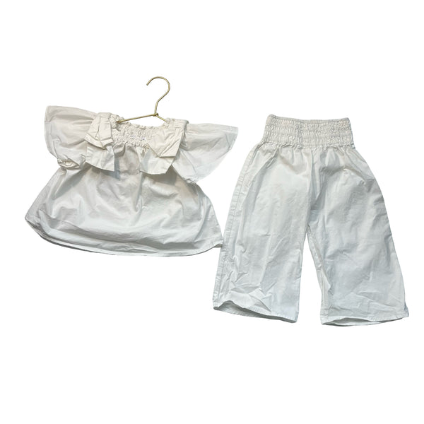 Zara Ivory Blouse & Wide-Leg Pants Set - Size 18-24 Mo