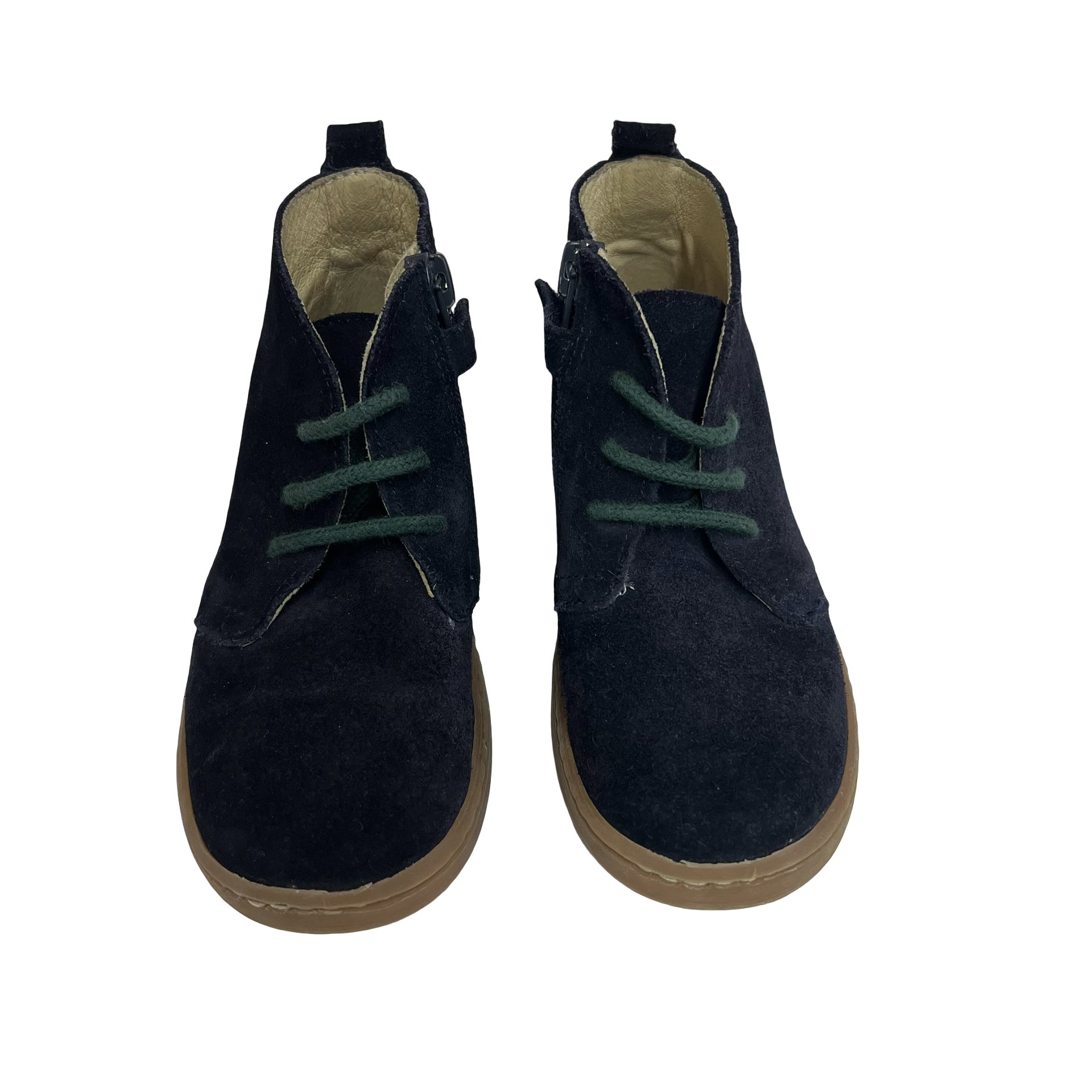 Jacadi Navy Suede Ankle Boots - Size 26 (9.5)