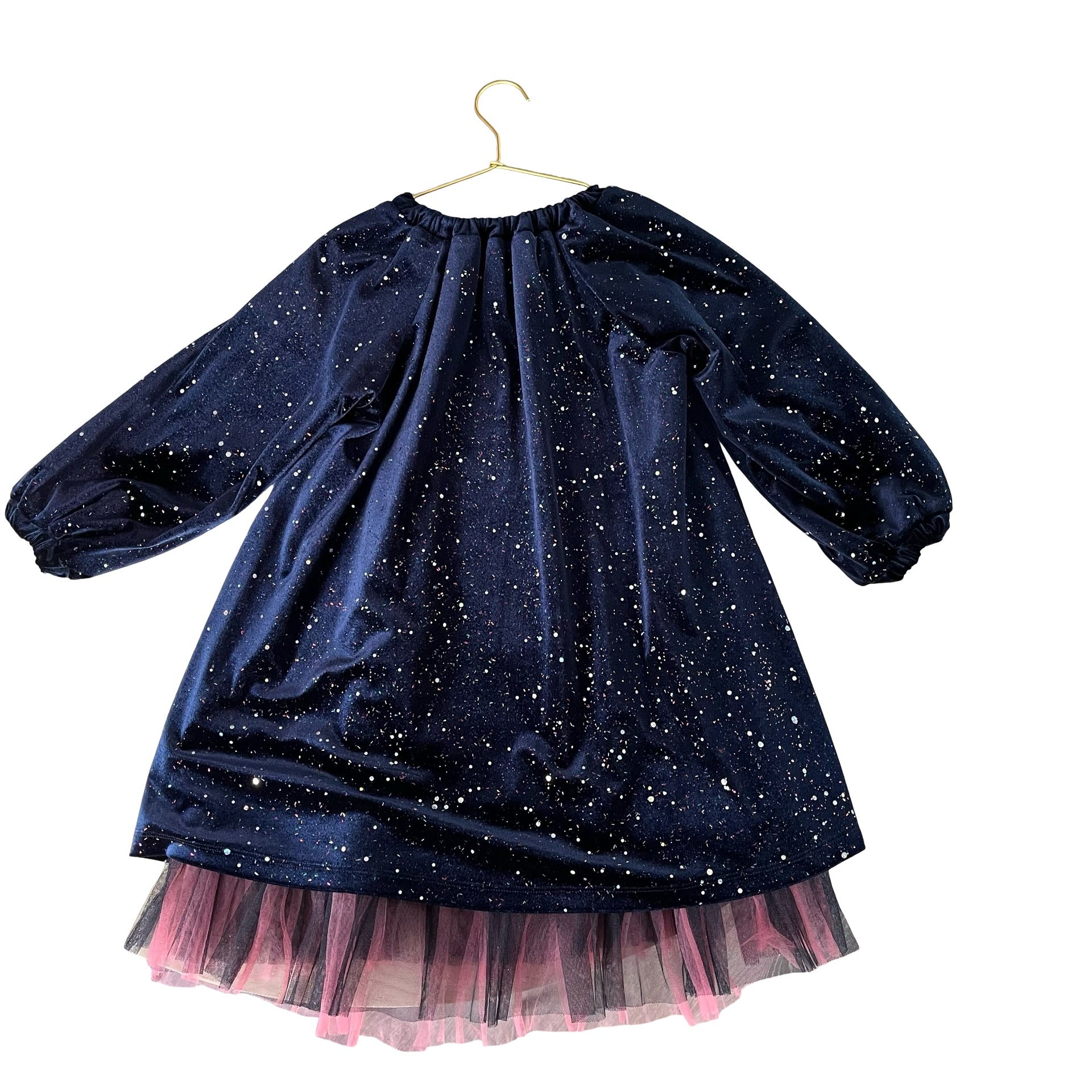 Och Och OG Navy Sparkle Velvet & Tulle Dress - Size 6T