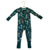 Little Sleepies Green Nutcracker Print One-Piece PJs - Size 6-12 Mo