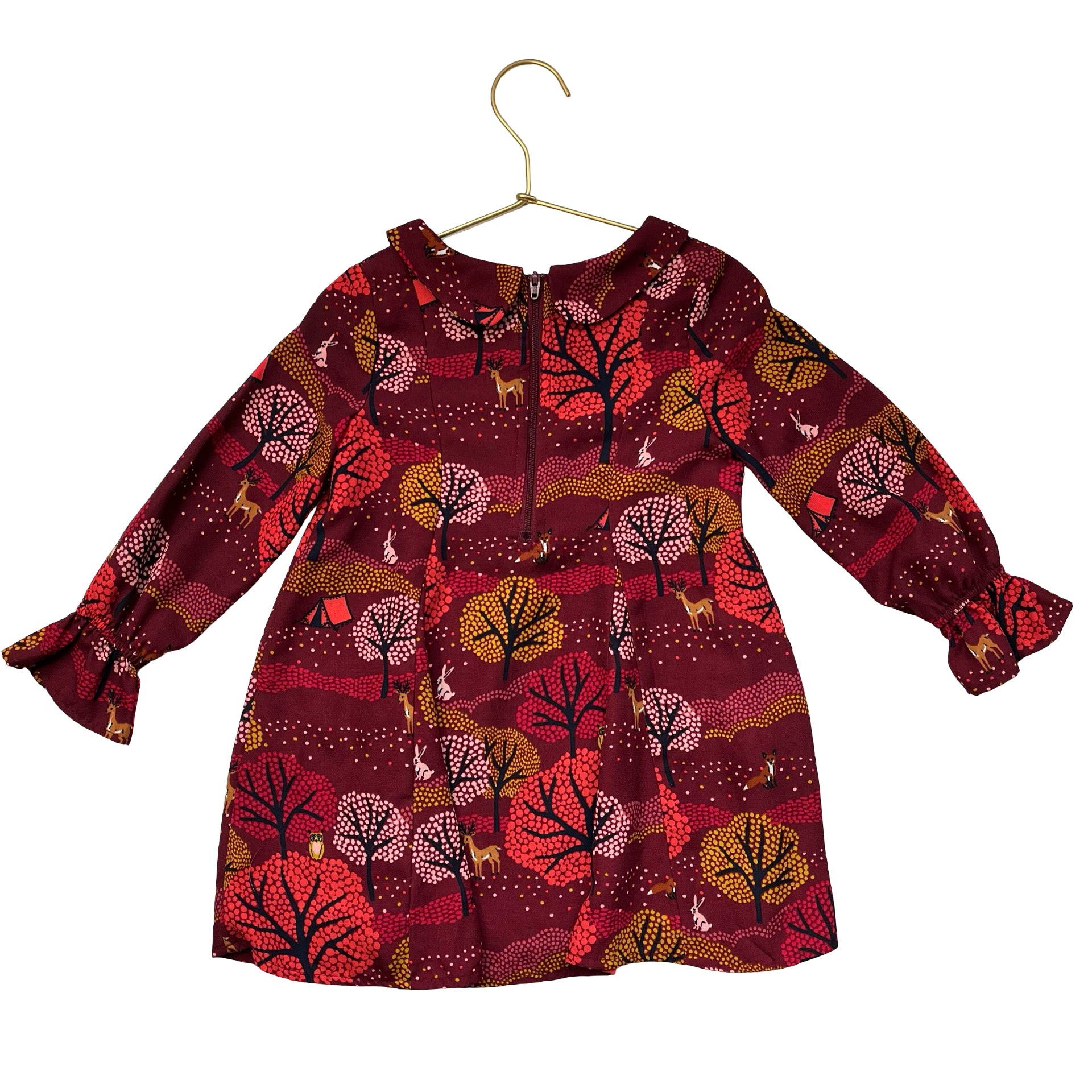 OshKosh Genuine Kids Maroon Tree Print Dress - Size 3T