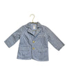 Carter's Blue & White Striped Seersucker Blazer - Size 2T