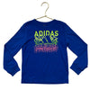 Adidas Blue & Colorful Logo Shirt - Size 5