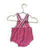 Jacadi Pink Terry Overall Bubble Romper - Size 3 Mo