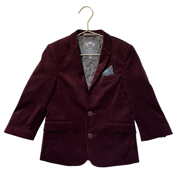 Appaman Burgundy Velvet Blazer - Size 6