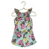 Little Me Mint Green Tropical Flower Print Romper - Size 24 Mo