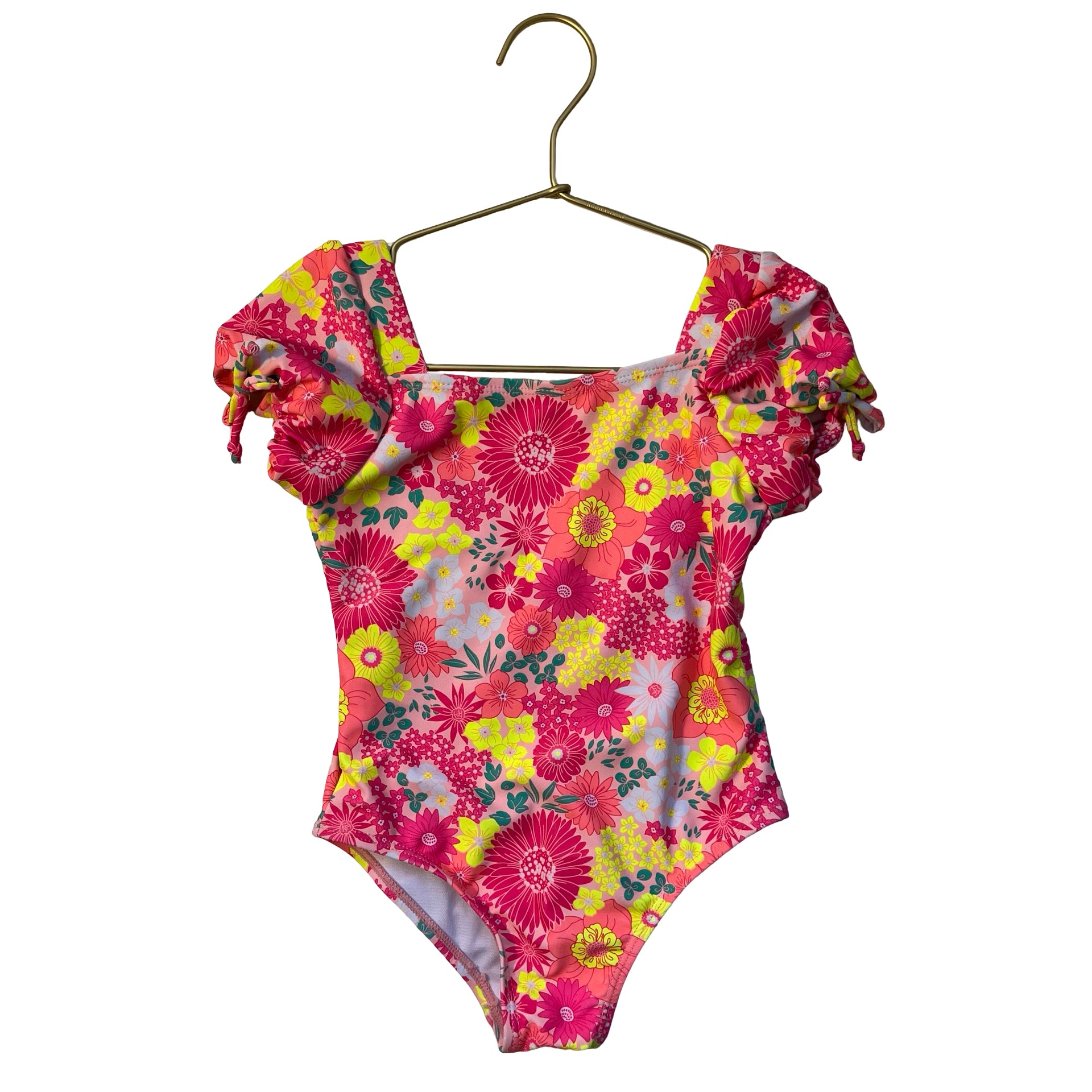 Betsey Johnson Pink Flower Print Swim Suit - Size 4T