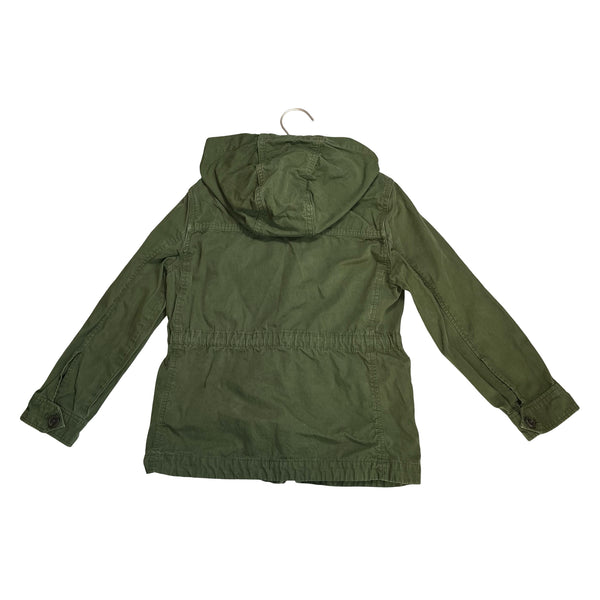 Crewcuts Olive Green Hooded Field Jacket - Size 6-7