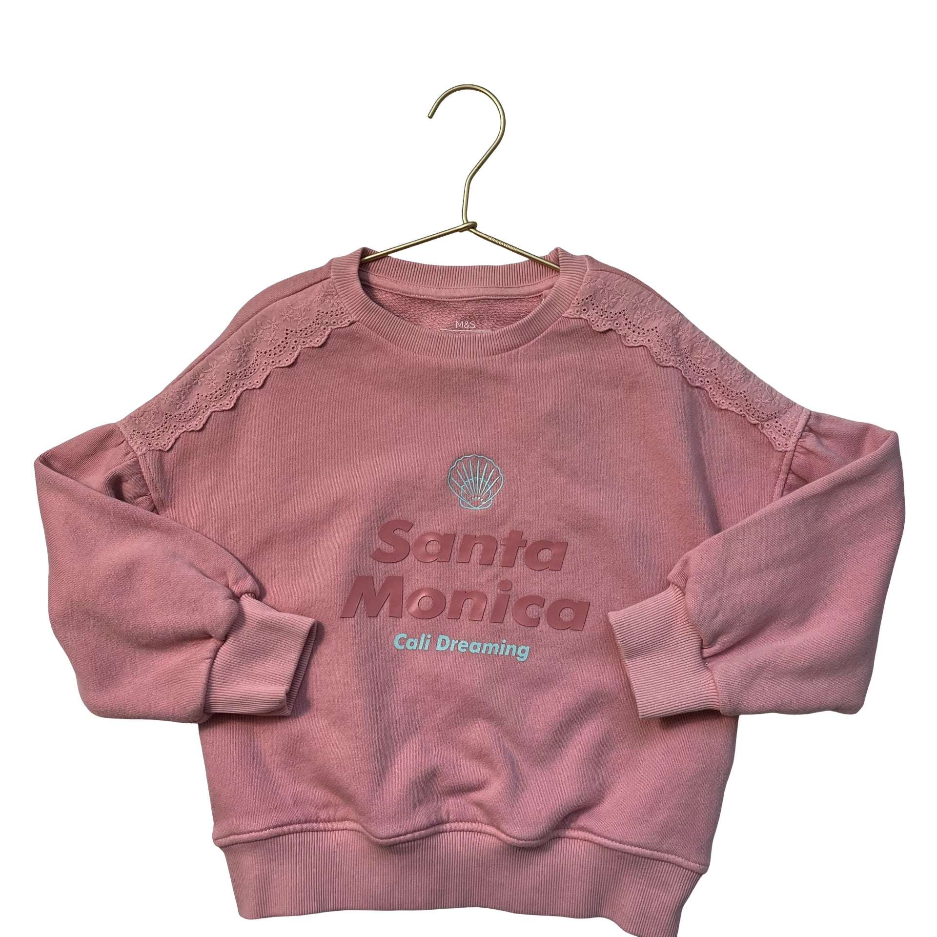 M&S Dusty Pink 'Santa Monica' Sweatshirt - Size 5 US