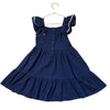 Janie and Jack Navy Dress, White & Red Trim - Size 6