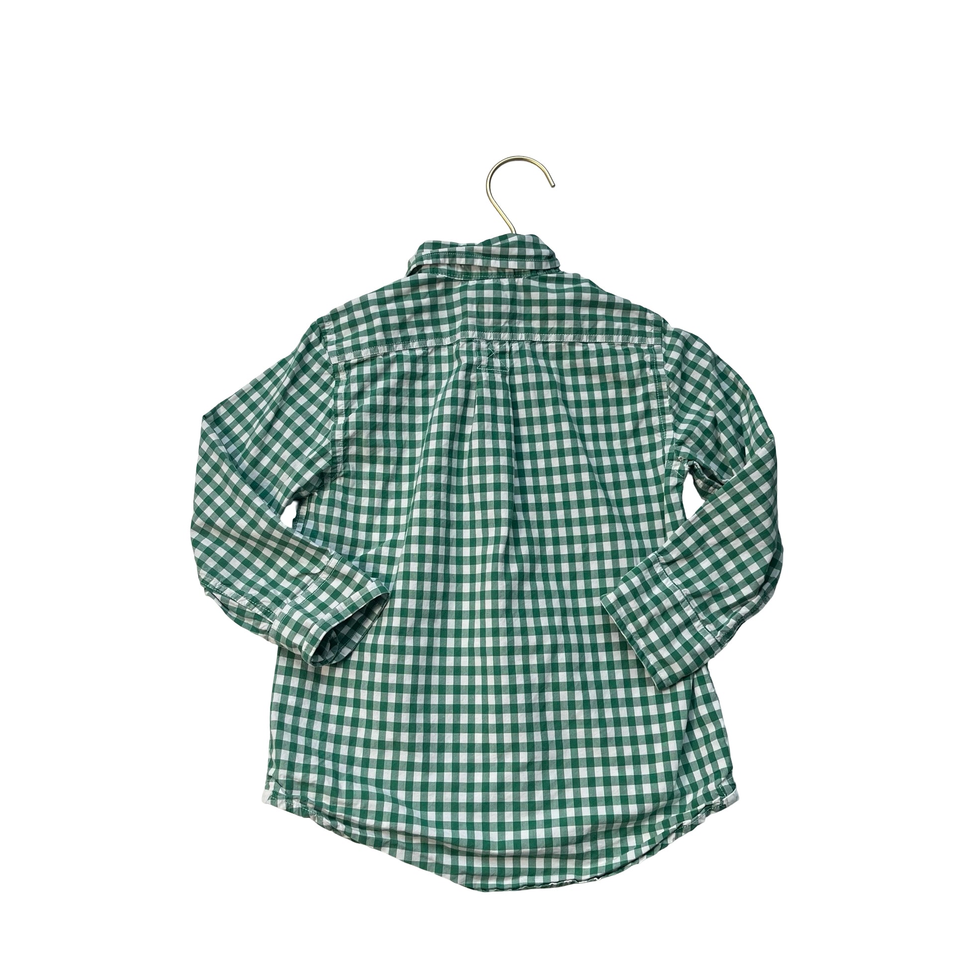 Crewcuts Green Check Button Down Shirt - Size 3