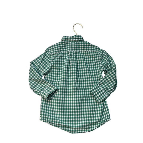 Crewcuts Green Check Button Down Shirt - Size 3