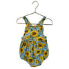 Angel Dear Light Blue & Yellow Sunflower Print Overall Bubble Romper - 12-18 Mo