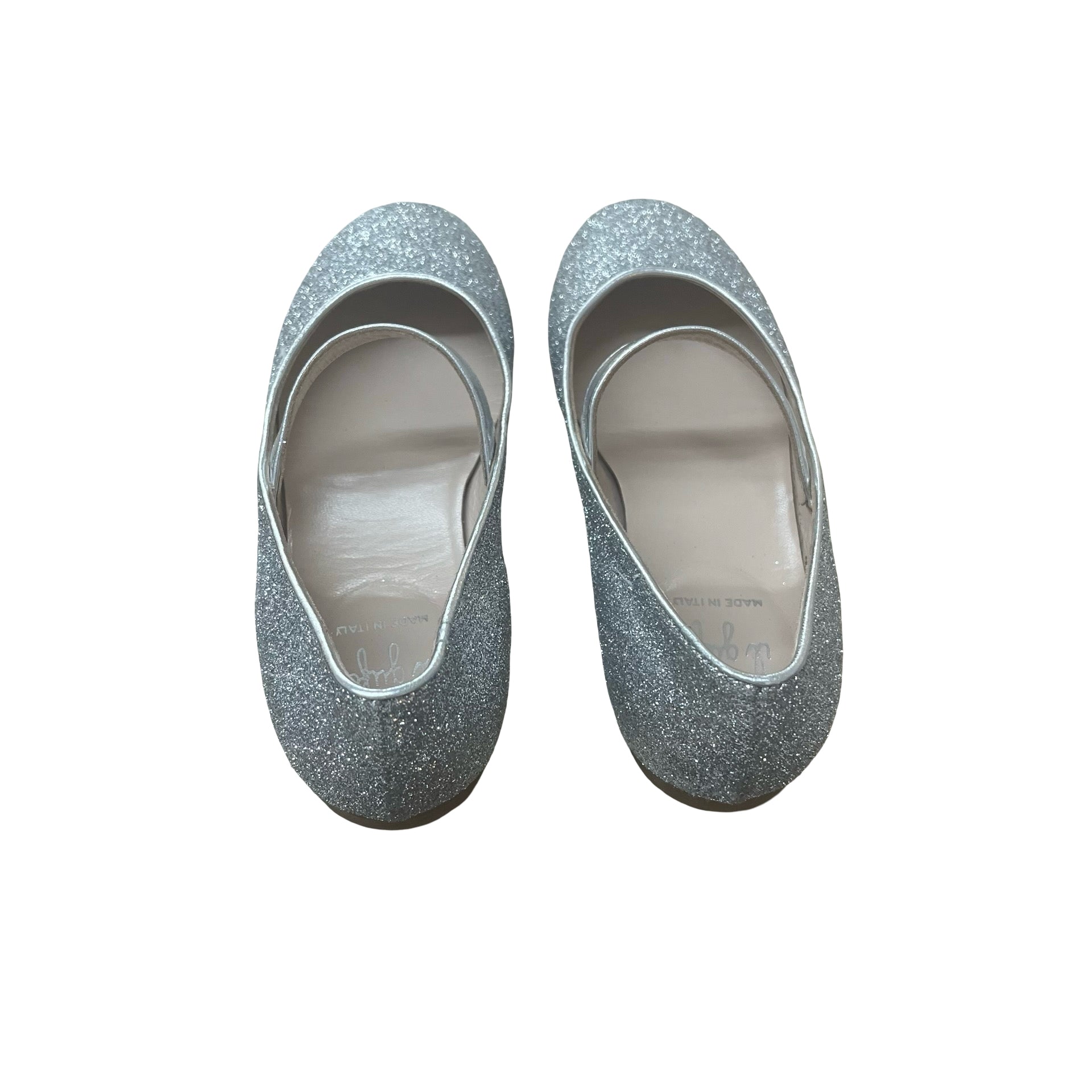 Il Gufo Silver 'Ballerina Glitter' Shoes in Box - Size 31 (13)