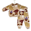 H&M Tan Acorn & Leaf Print Quilted Sweatshirt & Jogger Set - Size 2T