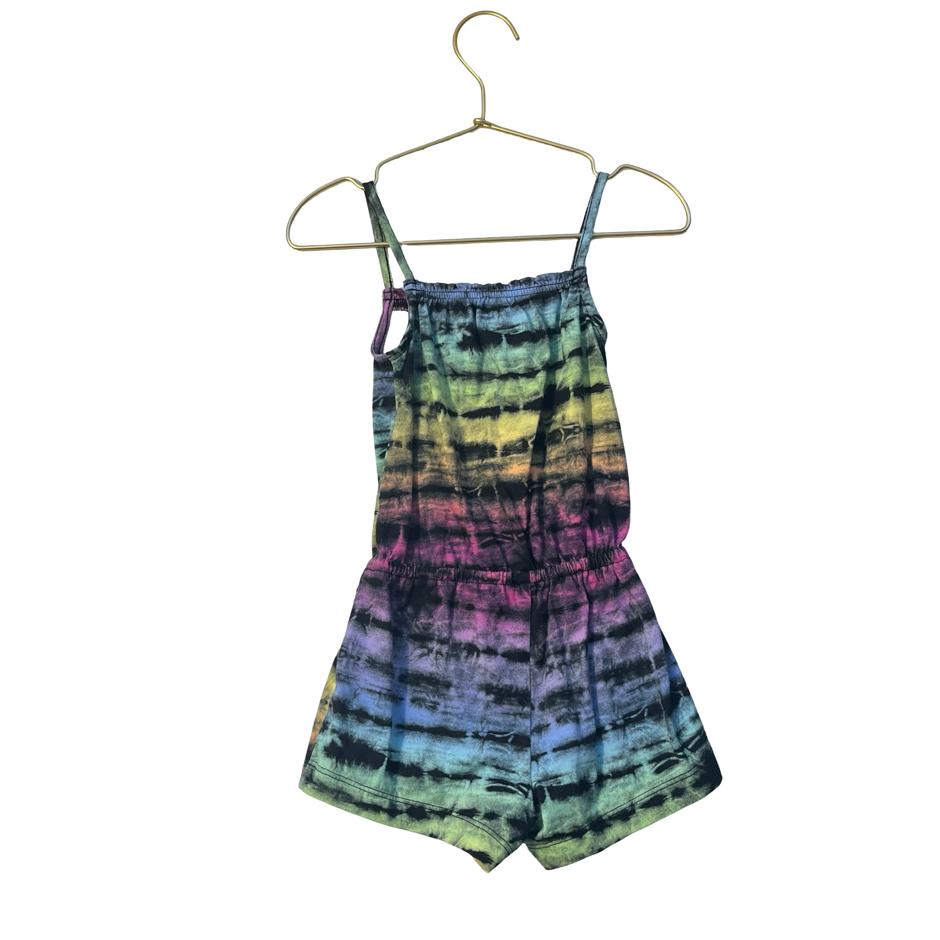 Children's Place Black & Multi-Color Tie-Dye Romper - Size 2T