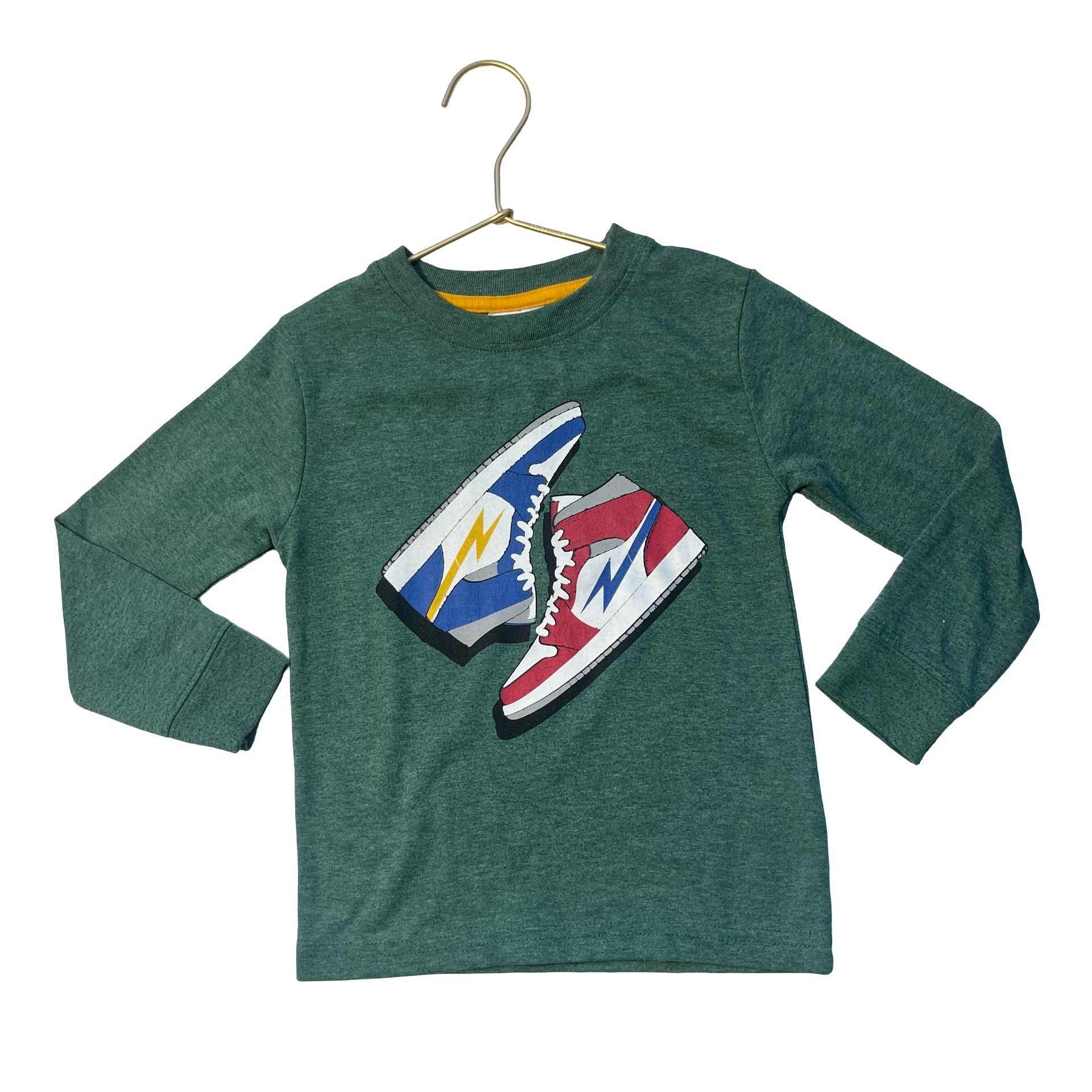 Mish Boys Green Sneaker Graphic Shirt - Size 3