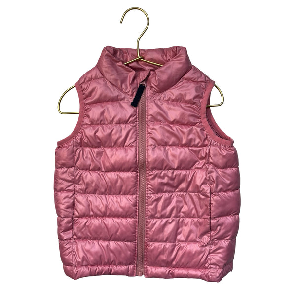 Primary Pink Puffer Vest - Size 4-5