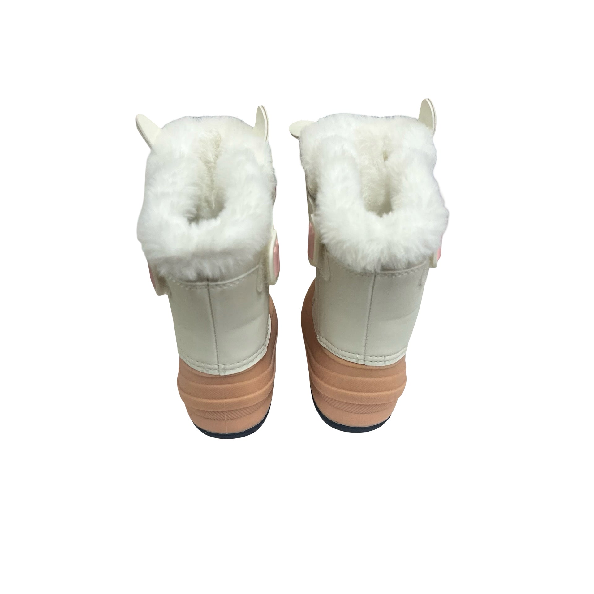 Cat & Jack Ivory & Peach Unicorn Winter Boots - Size 5