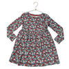 Mini Boden Ivory, Red, Blue Floral Print Dress - Size 7-8Y