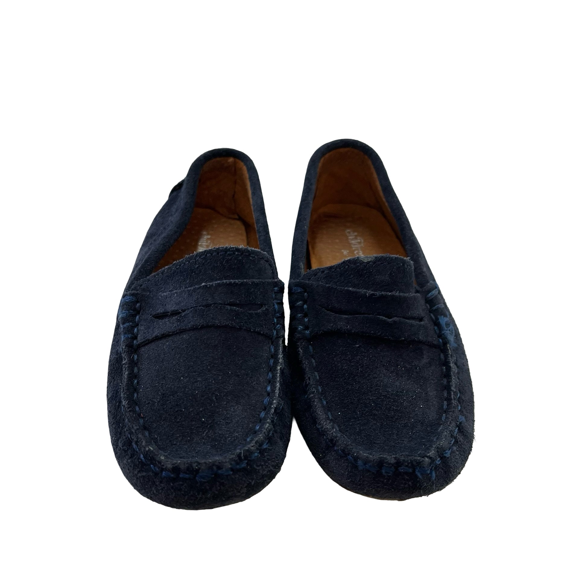Crewcuts x Childrenchic Navy Suede Loafers - Size 25 (8.5)