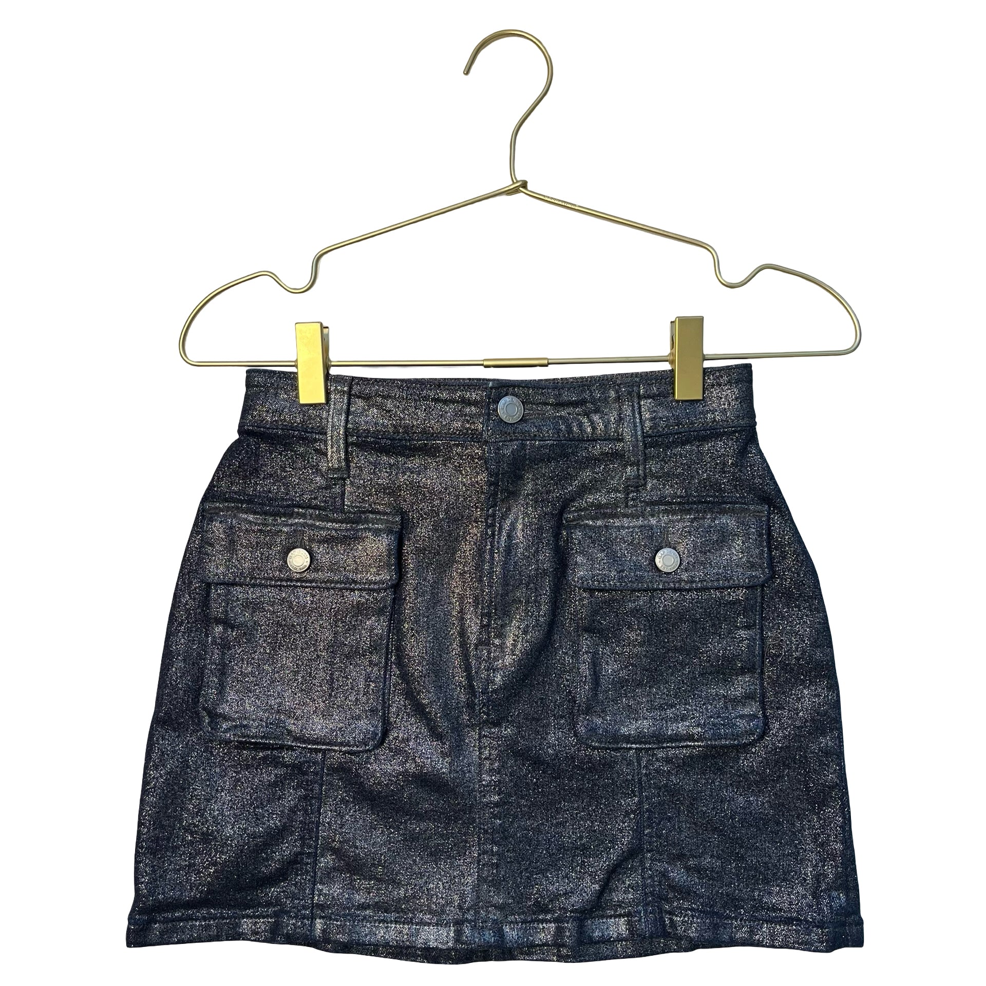 Gap Kids Navy Metallic Denim Skirt - Size 10