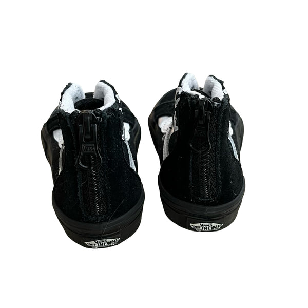Vans Black & Silver Flame High-Top Sneakers - Size 6