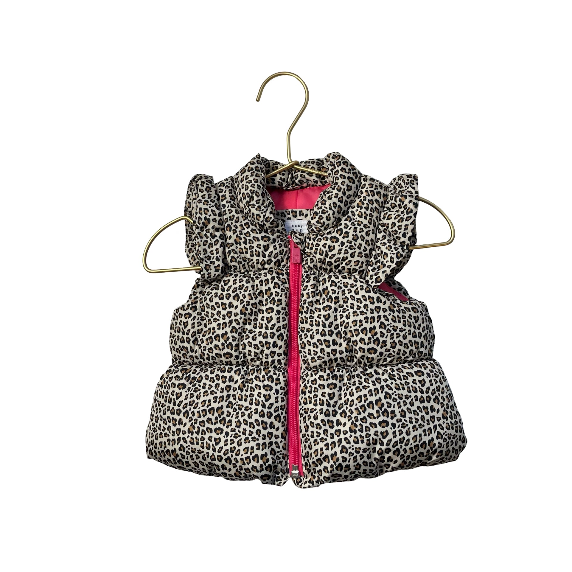 Baby Gap Leopard Print Puffer Vest - Size 6-12 Mo