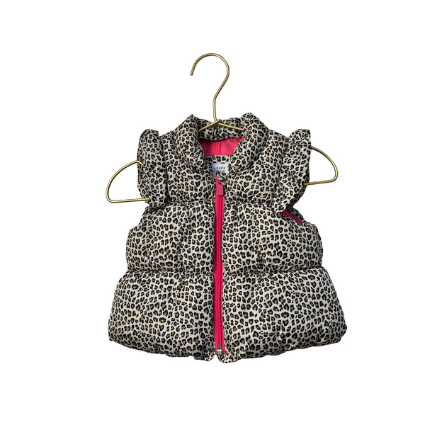 Baby Gap Leopard Print Puffer Vest - Size 6-12 Mo