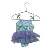 Ruffle Butts Mint Green Mermaid Print & Lavender Tulle Swim Suit - Size 6-12 Mo