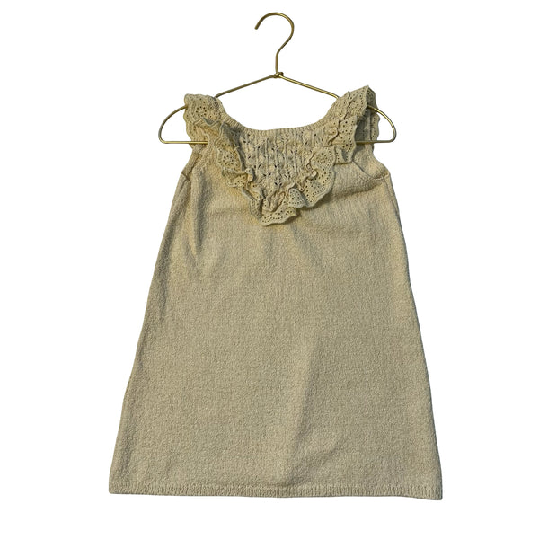 Zara Yellow Knit, Crochet & Eyelet Dress - Size 4-5
