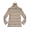 Wynken Ivory & Black Striped Ribbed Turtleneck - Size 4Y