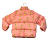 Mini Rodini Peach & Yellow Flower Bow Print Puffer Jacket - Size 6-7Y