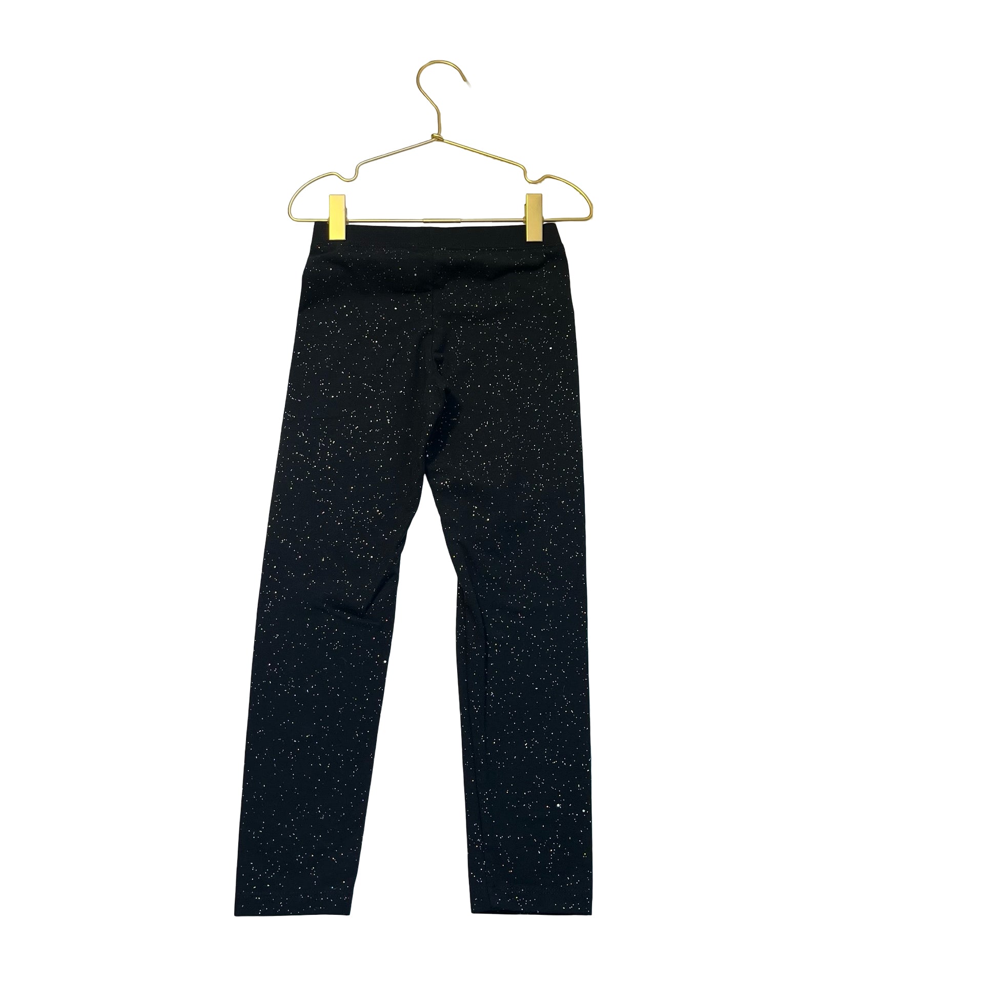 Cat & Jack Black & Metallic Sparkle Leggings - Size S 6-7