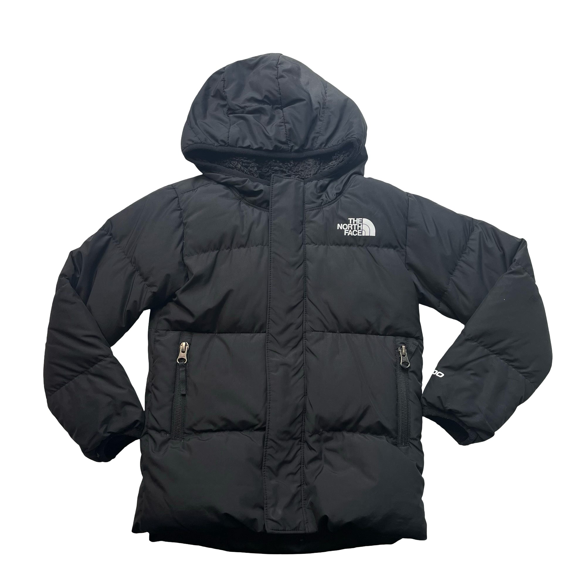North Face Black Hooded Winter Jacket - Size 4