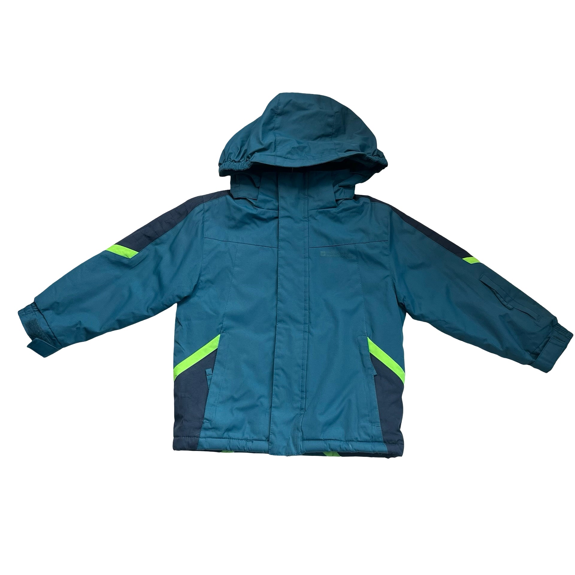 Mountain Warehouse Teal & Navy Winter Jacket, Removeable Hood - Size 3-4
