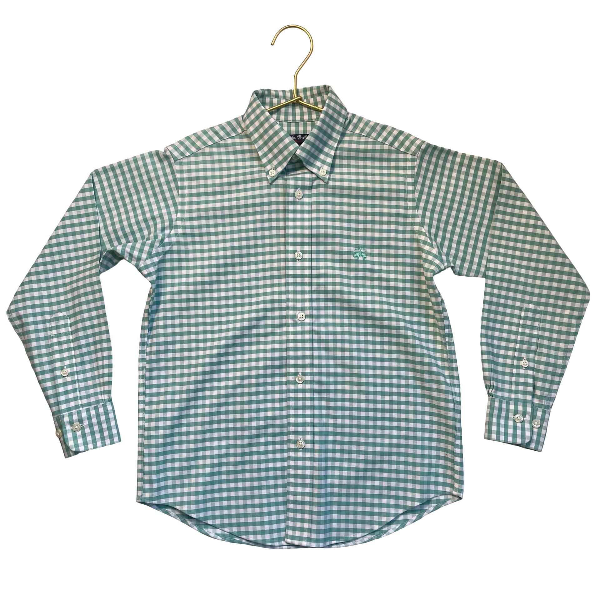 Brooks Brothers Green Check 100% Linen Button Down Shirt - Size S 8