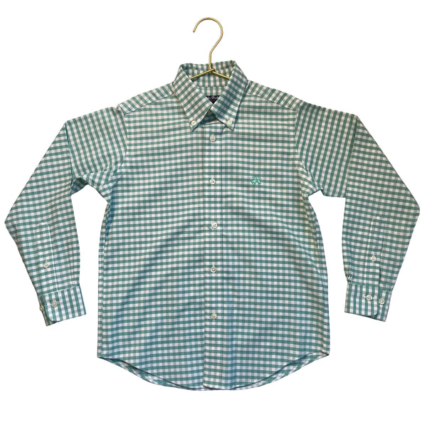 Brooks Brothers Green Check 100% Linen Button Down Shirt - Size S 8