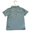 Crewcuts Performance Teal Shark Print Polo - Size XXS 2-3