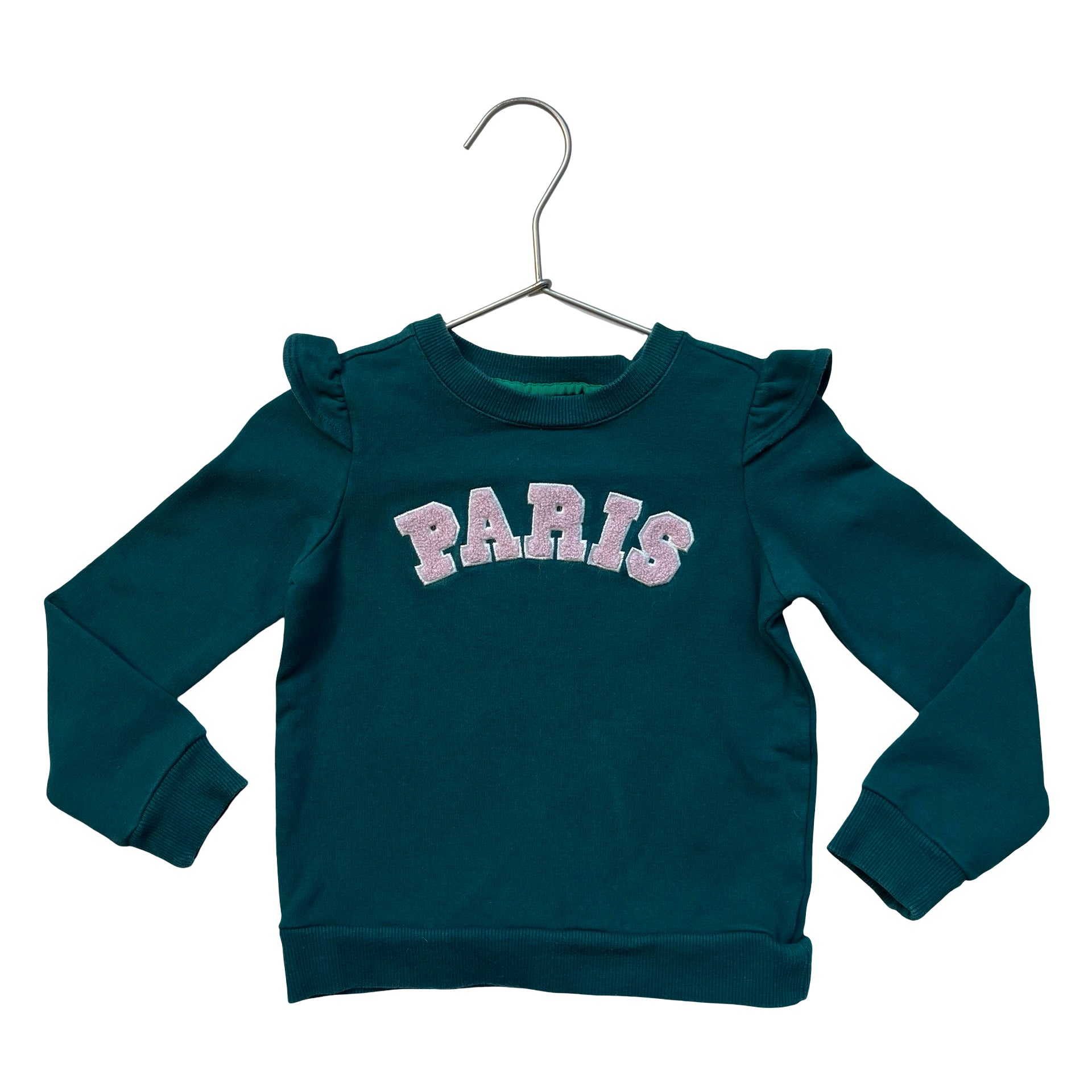 Janie and Jack Teal & Pink 'Paris' Sweatshirt - Size 3