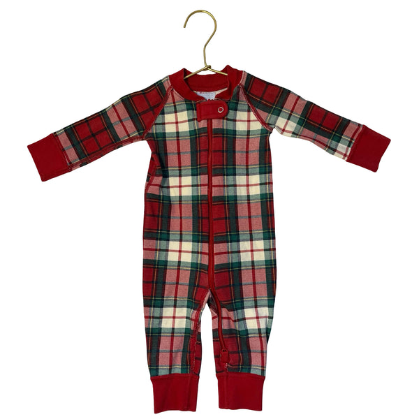 Hanna Andersson Tartan Plaid One-Piece PJs - Size 3-6 Mo