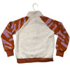 Athleta Girl Ivory, Orange, Pink Pattern Quarter-Zip Sherpa Pullover - XS 6