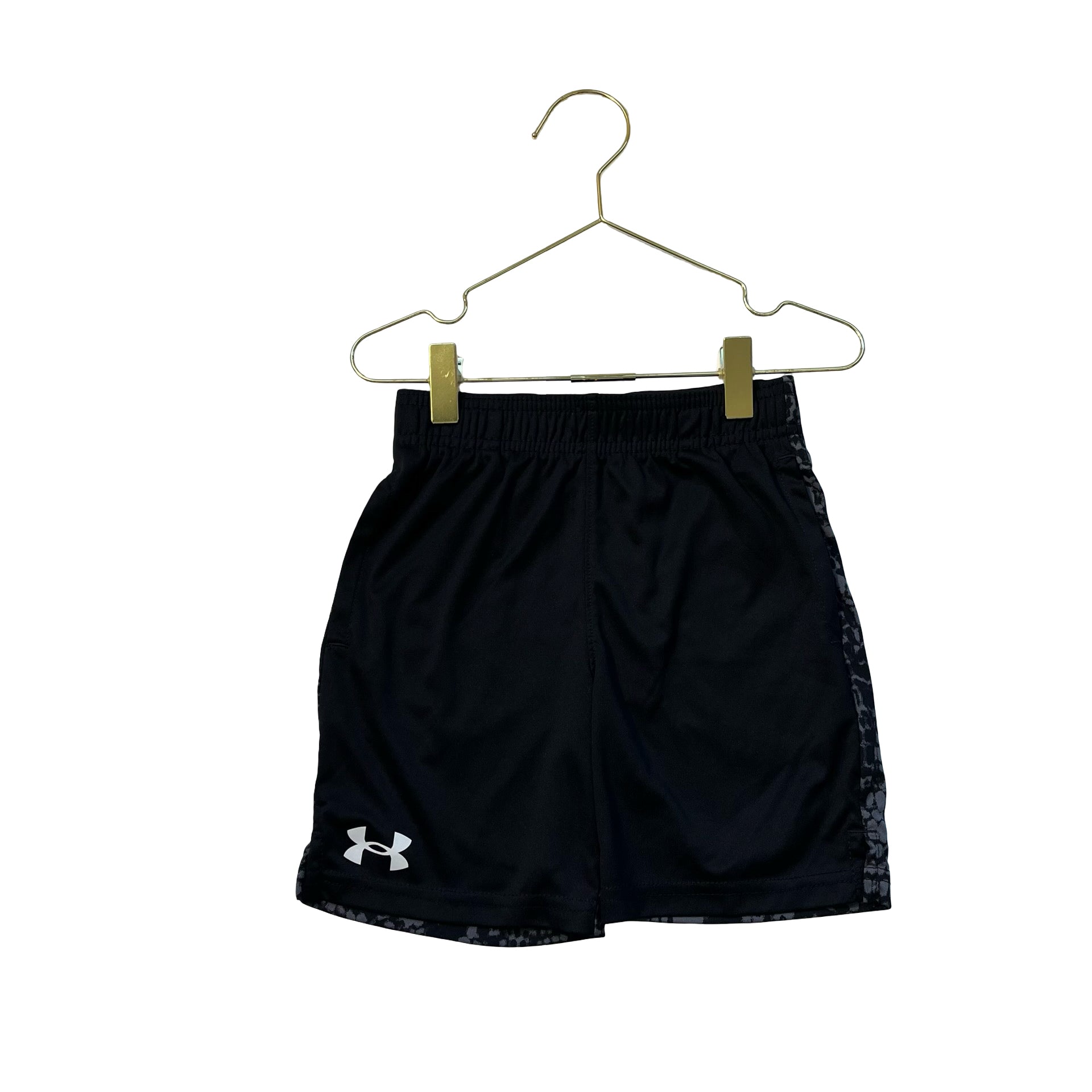 Under Armour Black & Gray Athletic Shorts - Size 5