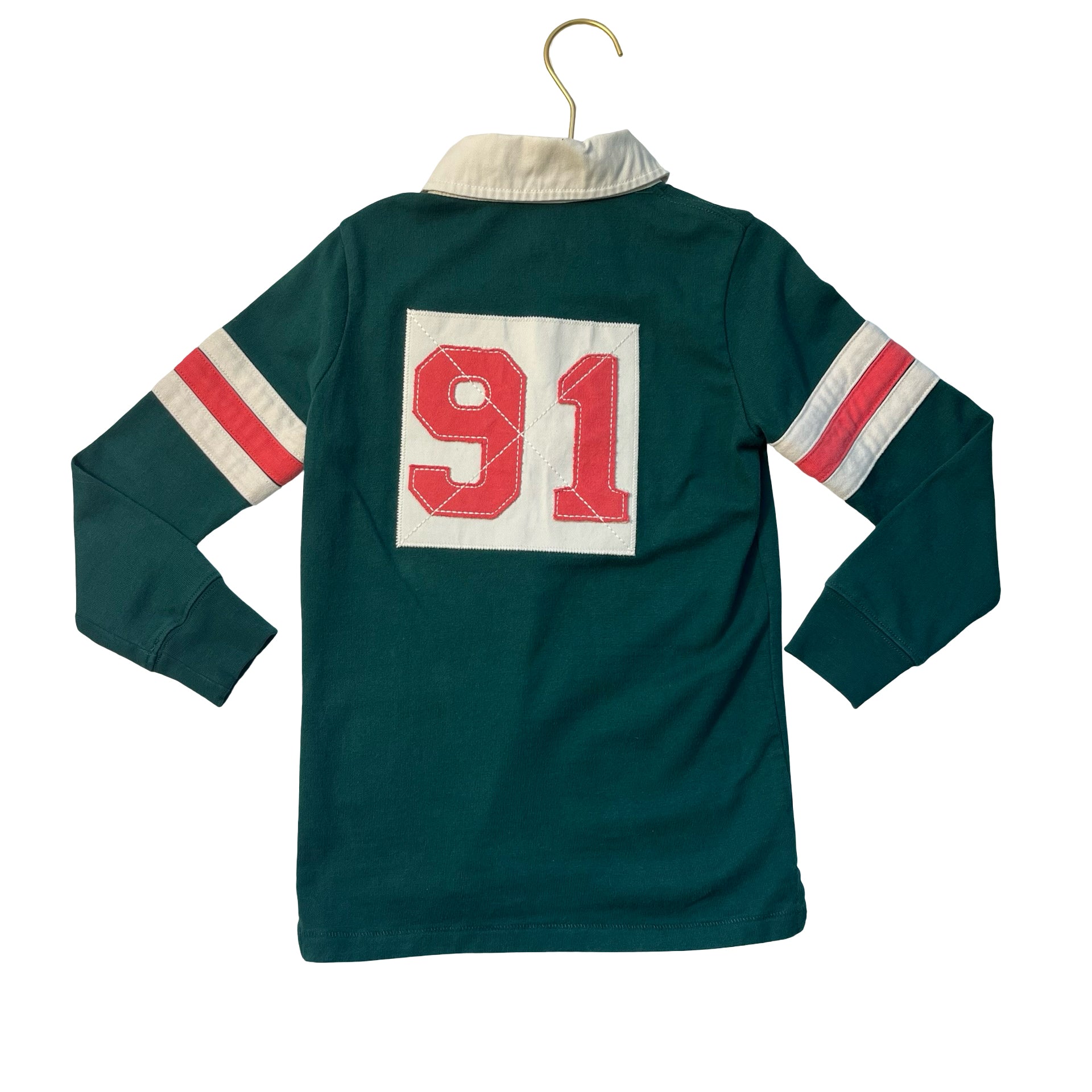 Mini Boden Green Rugby Shirt - Size 5-6Y