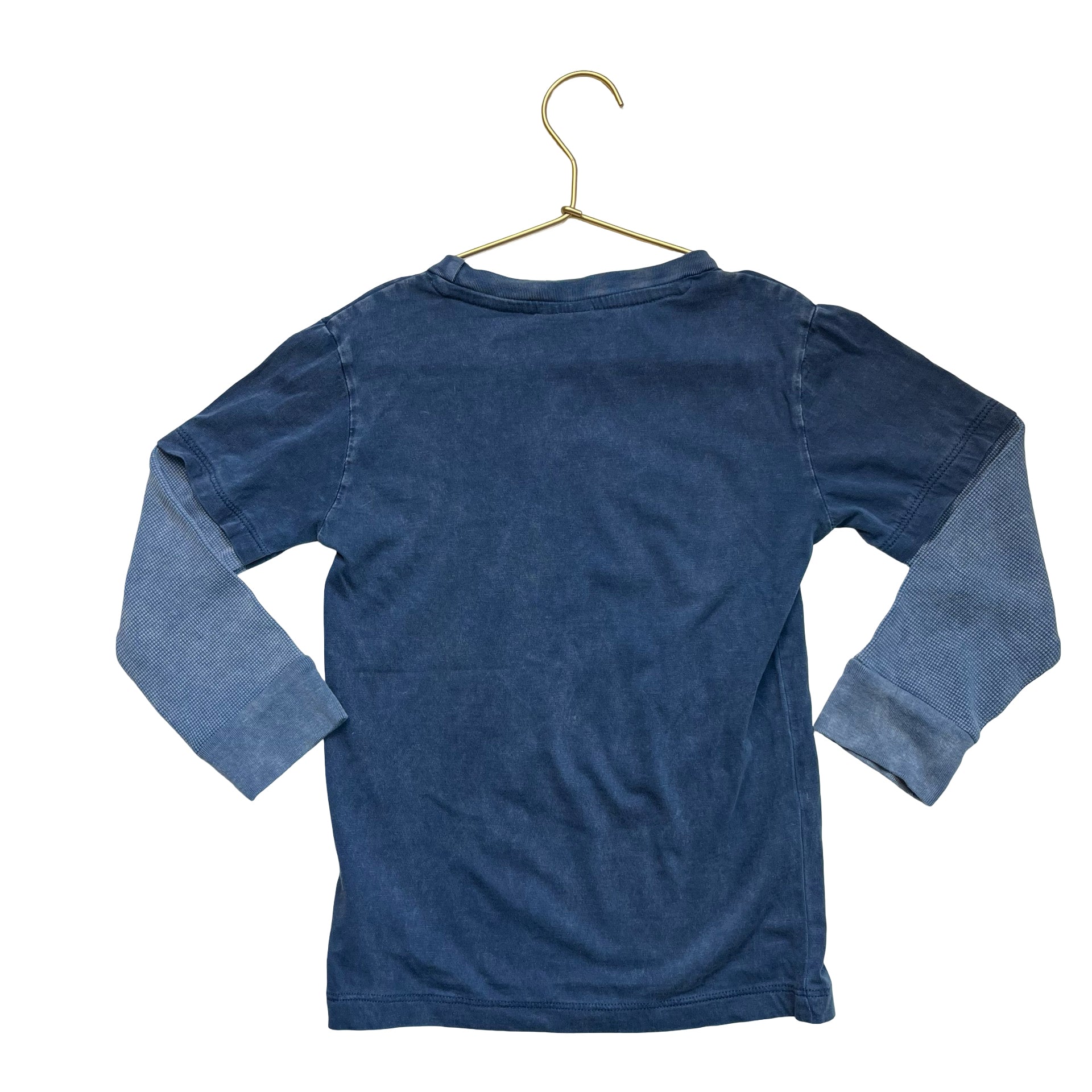 Mish Boys Blue Vintage Wash Camo Peace Sign Shirt - Size 5