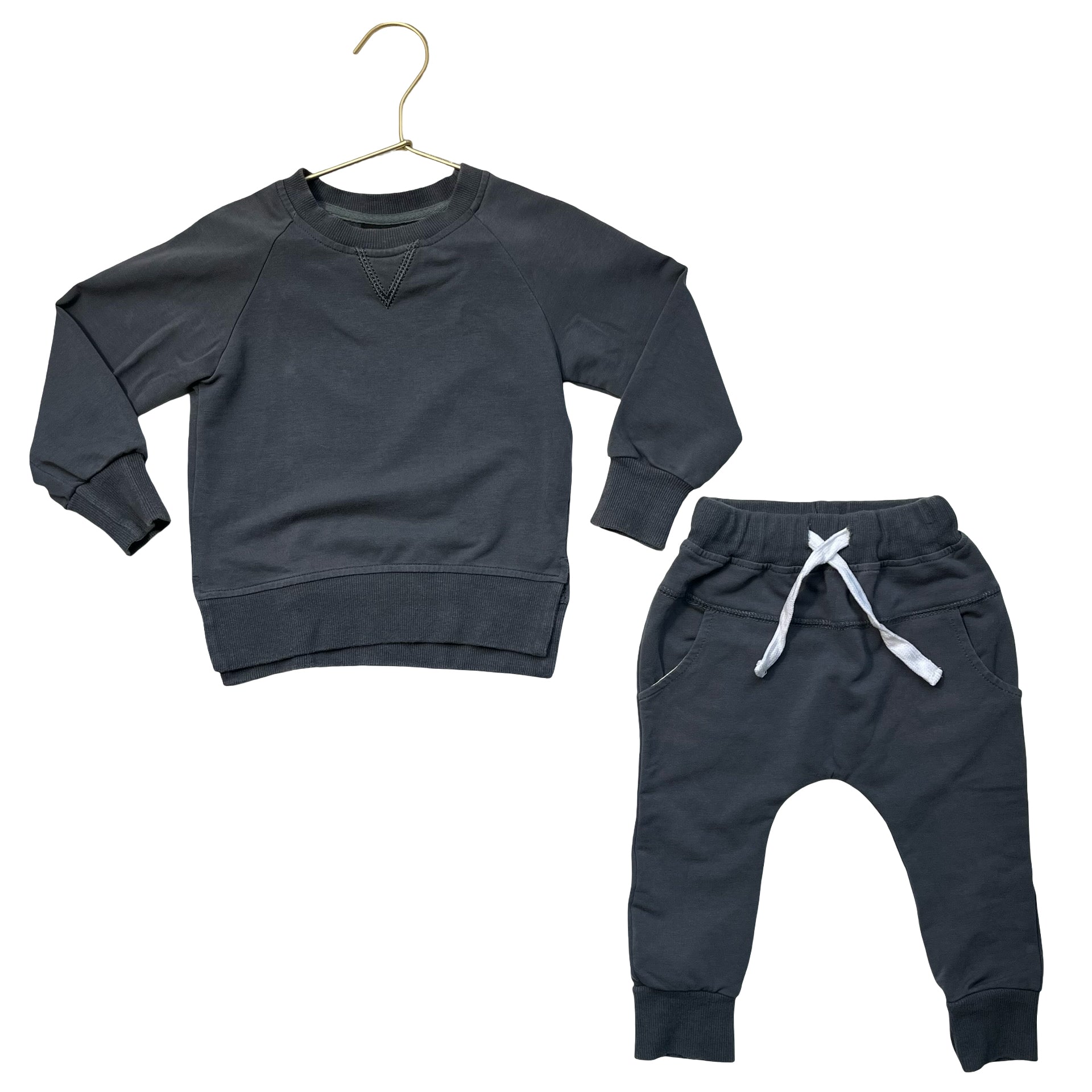 Little Bipsy Gray Joggers & Top Set - Size 12-18 Mo