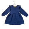 Mini Boden Navy Quilted Heart Dress - Size 3-4Y